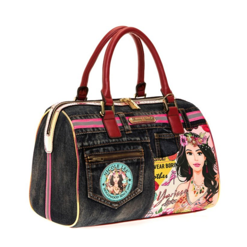 Bolsa Nicole Lee Yarissa Denim Bowler Bag (indisponível)